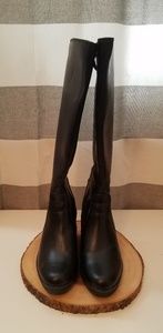 Dr. Scholl's Bellamy Wedge Black Boots, Wide Calf